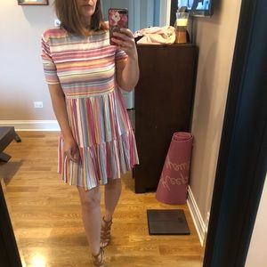 Forever 21 colorful stripes sheath dress - Large
